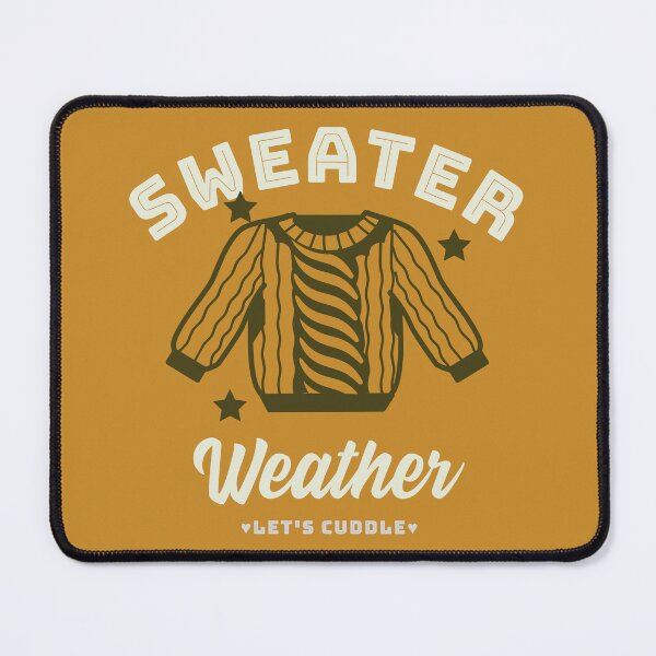 Item preview, Sweater Weather - Let's Cuddle (Mustard Yellow) designed and sold by Quirkdom.
