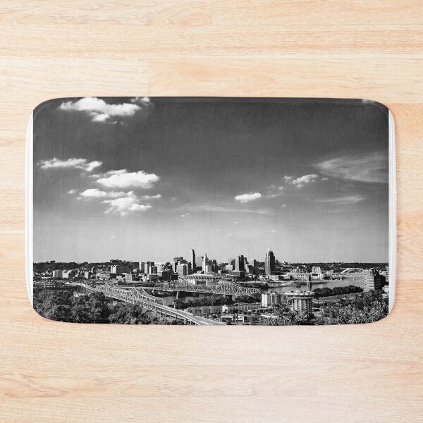 Item preview, Cincinnati Skyline View from Devou Park in Black and White designed and sold by DaveFilm.