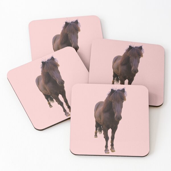 Item preview, icelandic horse on rose quartz background designed and sold by AHELENE.