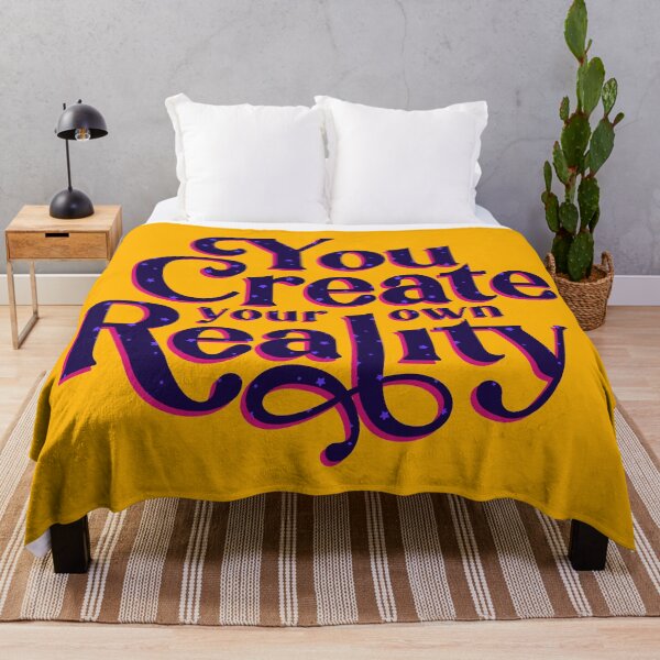 Item preview, “You Create Your Own Reality” Purple Yellow Spiritual Slogan designed and sold by JessicaAmber.