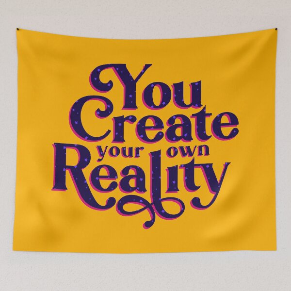 Item preview, “You Create Your Own Reality” Purple Yellow Spiritual Slogan designed and sold by JessicaAmber.