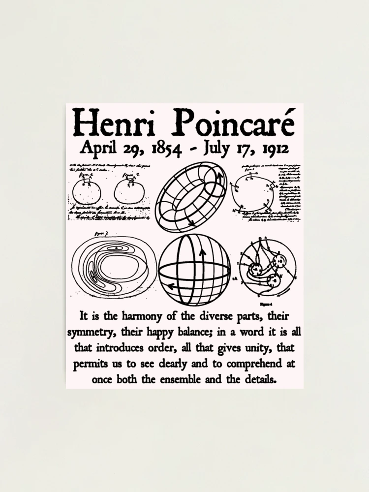 Henri Poincare Harmony Symmetry Unity Understanding Quote Vintage Math  Design on White Background Photographic Print for Sale by Nathan Frey