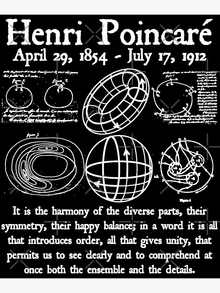 Henri Poincare Harmony Symmetry Unity Understanding Quote Vintage Math  Design on Black Background Poster for Sale by Nathan Frey