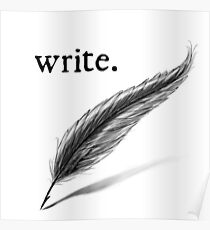 write (quill) Poster
