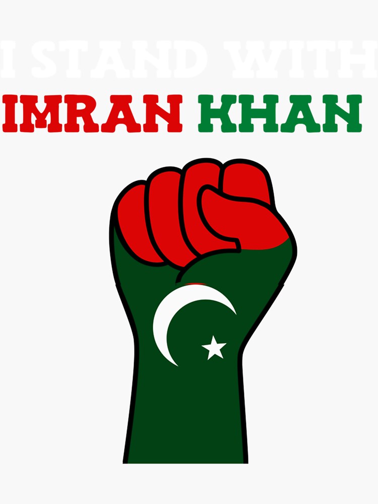 Imran Khan Pti Pti Flag I Stand With Imran Khan Sticker For Sale