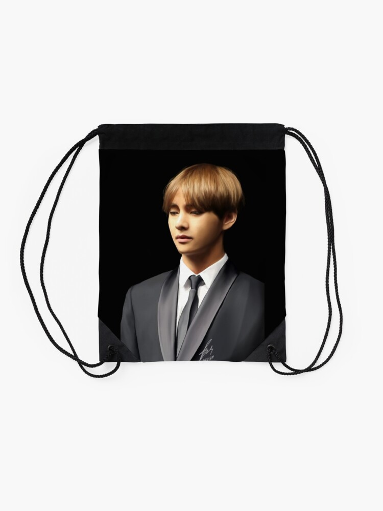 V - BTS / Kim Taehyung Drawstring Bag for Sale by Aevinn