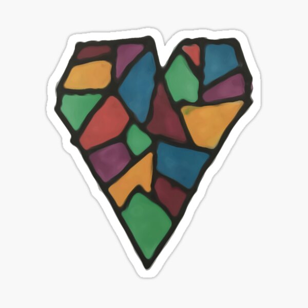 Abstract Heart Sticker