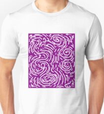 Spiral Swirls Purple Glow Unisex T-Shirt