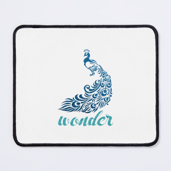 Item preview, Elegant Peacock Silhouette: WONDER- Blue & Aqua (on Aqua Background) designed and sold by PawsitiveMum.
