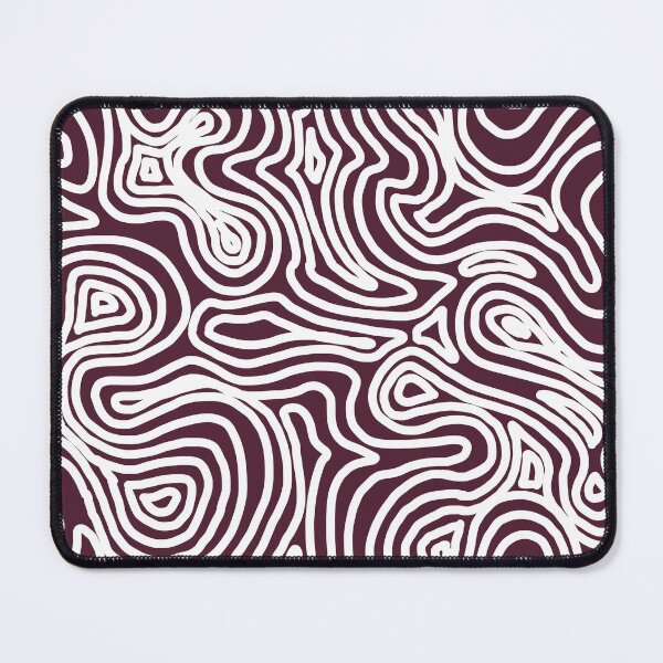 Item preview, White and dark cherry line illustration pattern. Flowing. designed and sold by MagnetitaBySil.