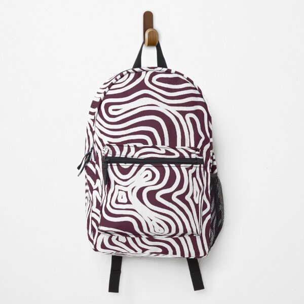 Item preview, White and dark cherry line illustration pattern. Flowing. designed and sold by MagnetitaBySil.