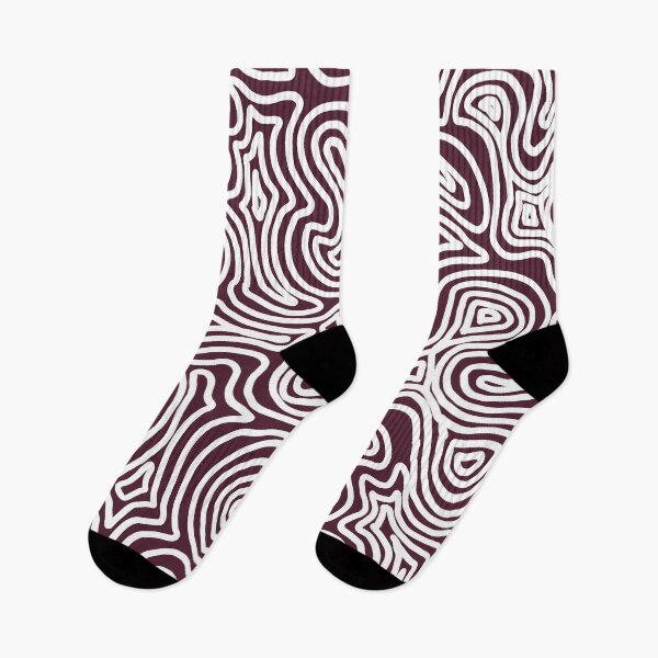 Item preview, White and dark cherry line illustration pattern. Flowing. designed and sold by MagnetitaBySil.