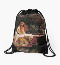 The Lady of Shallot - John William Waterhouse Drawstring Bag