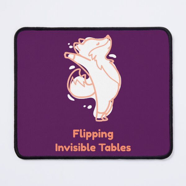 Item preview, Flipping Invisible Tables - Funny Yoga Fox, Purple Background designed and sold by Quirkdom.