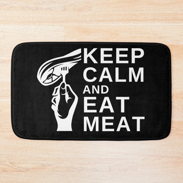 Item preview, Keep Calm and Eat Meat - Funny BBQ designed and sold by MacAndMoose.