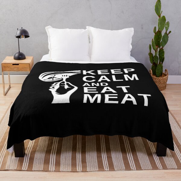 Item preview, Keep Calm and Eat Meat - Funny BBQ designed and sold by MacAndMoose.