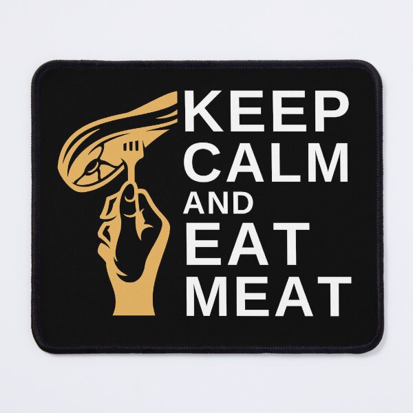 Item preview, Keep Calm and Eat Meat - Funny BBQ designed and sold by MacAndMoose.