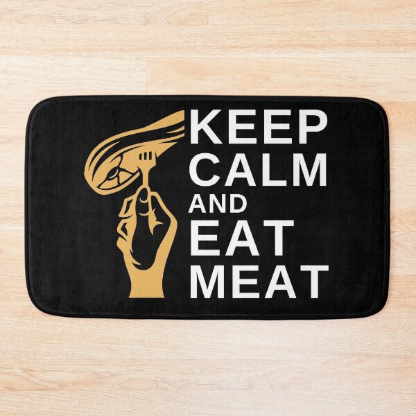 Item preview, Keep Calm and Eat Meat - Funny BBQ designed and sold by MacAndMoose.