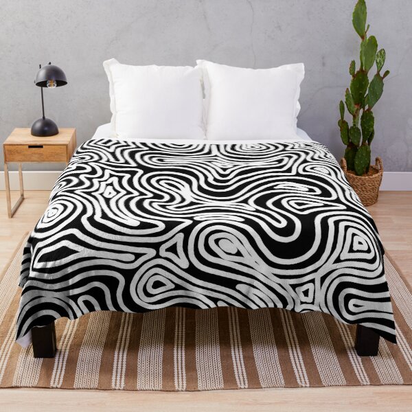 Item preview, Black and white line illustration pattern. Flowing. designed and sold by MagnetitaBySil.