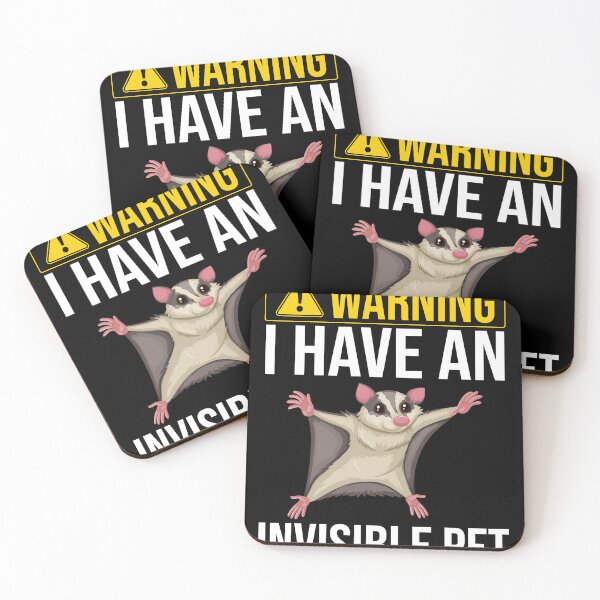 Item preview, Warning I Have An Invisible Pet - Funny Sugar Glider Lover designed and sold by MakeGoodChoices.