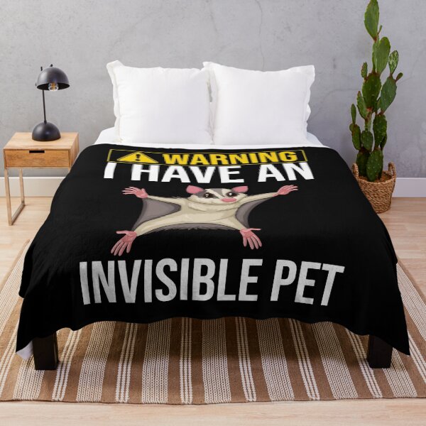 Item preview, Warning I Have An Invisible Pet - Funny Sugar Glider Lover designed and sold by MakeGoodChoices.