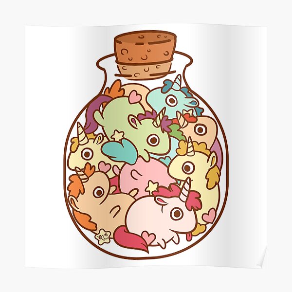 Bottle of Unicorns Poster