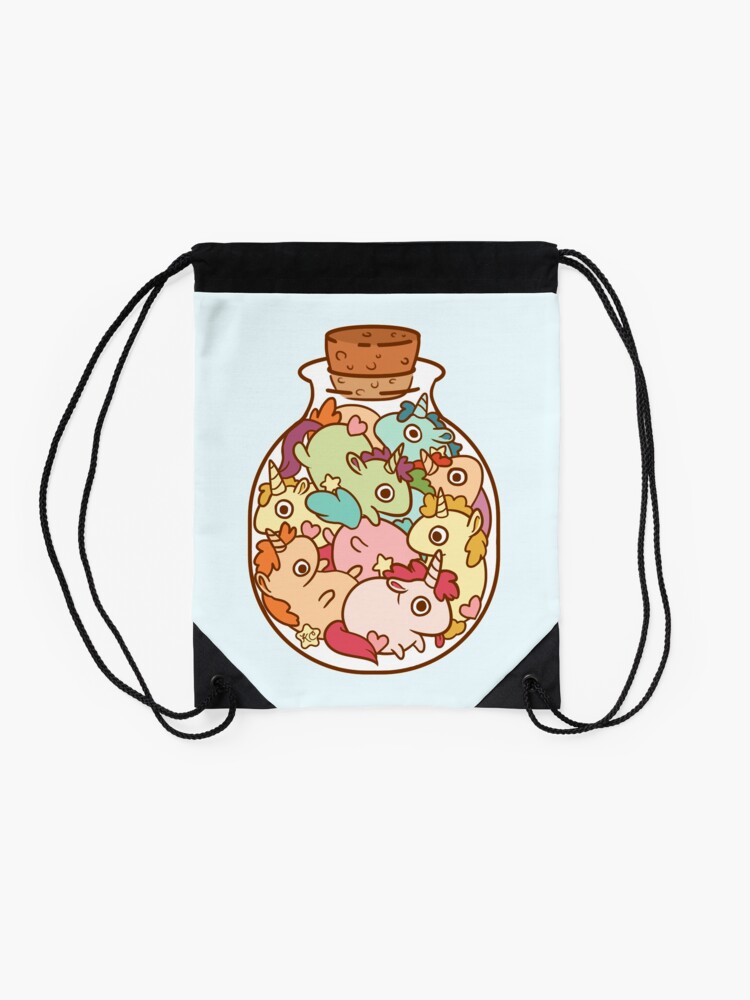 Alternate view of Bottle of Unicorns Drawstring Bag