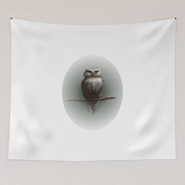 Item preview, Owl scribble oval designed and sold by random8.