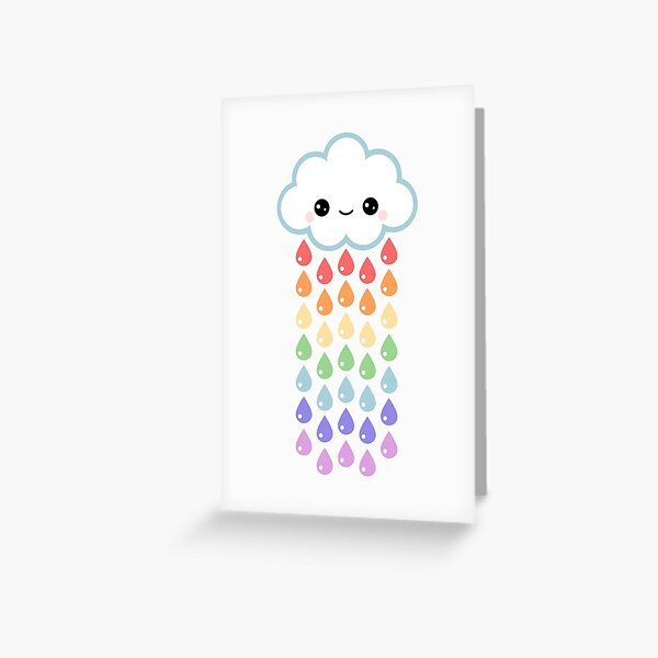 Cute Rain Cloud Greeting Card