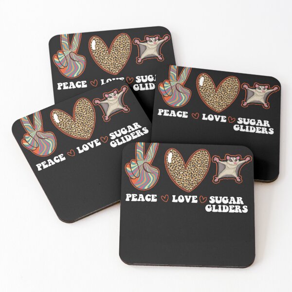Item preview, Peace Love Sugar Gliders - Sugar Glider Lover Possum Fanatic designed and sold by MakeGoodChoices.