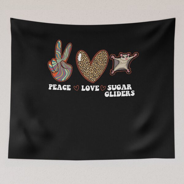 Item preview, Peace Love Sugar Gliders - Sugar Glider Lover Possum Fanatic designed and sold by MakeGoodChoices.