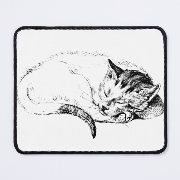 Item preview, Adorable Sleeping Cat: Edited Sketch of a Cat (1812) By Jean Bernard designed and sold by TeachUrb.