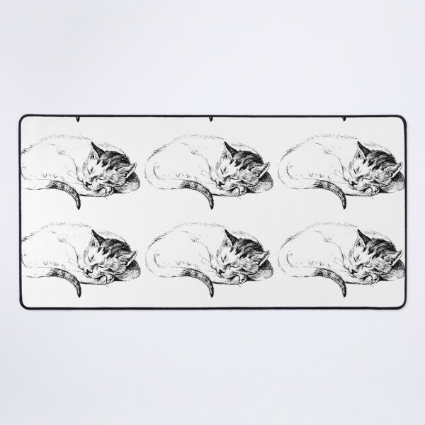 Item preview, Adorable Sleeping Cat: Edited Sketch of a Cat (1812) By Jean Bernard designed and sold by TeachUrb.