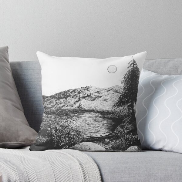 Item preview, Black and White Ink mountain landscape  designed and sold by Jacob Thomas.
