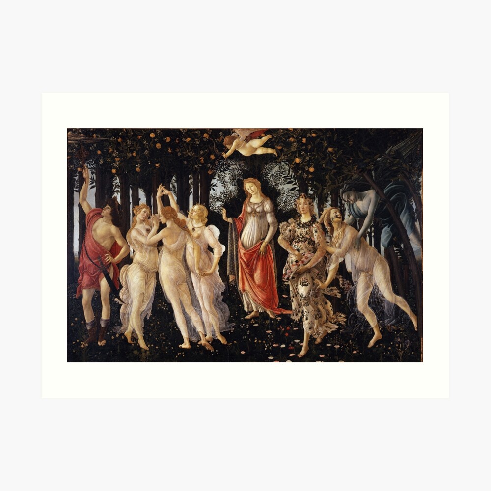 La Primavera Allegory Of Spring Sandro Botticelli Art Print By   Aps,840x830,small,transparent Pad,1000x1000,f8f8f8.u2 