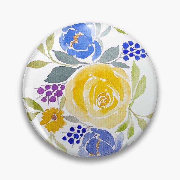 Item preview, Yellow and Blue Flowers designed and sold by Orly Fuchs Galchen.