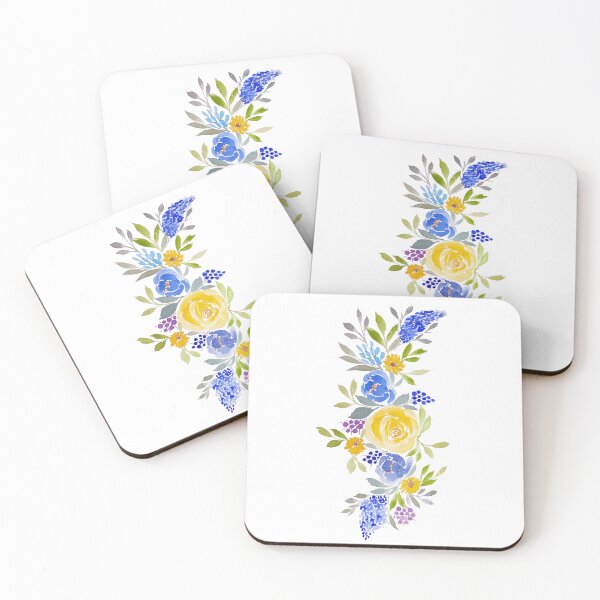 Item preview, Yellow and Blue Flowers designed and sold by Orly Fuchs Galchen.