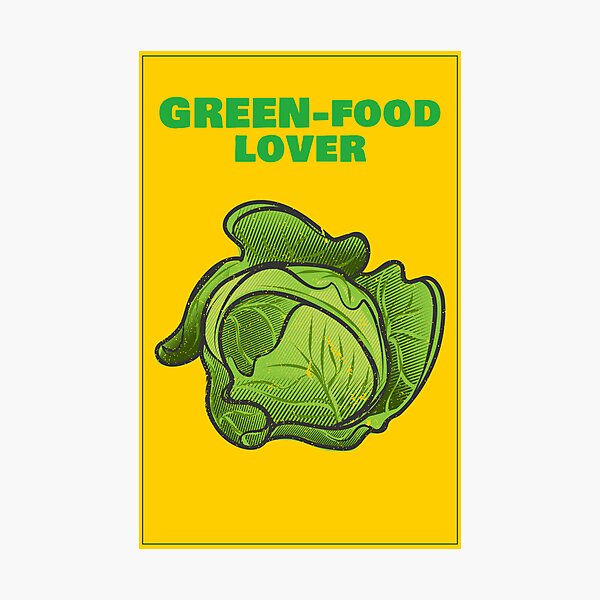 Item preview, Green Food Lover / Cabbage Guy designed and sold by Verbiage24.