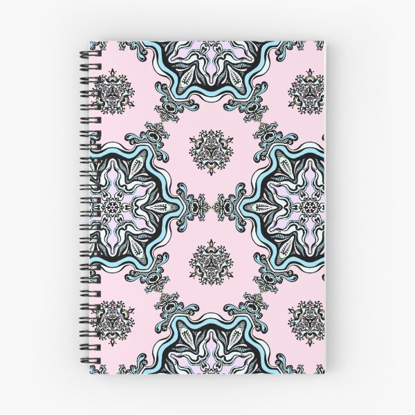 Item preview, Pink  and blue mandala pattern designed and sold by MandalaFlowerArt.