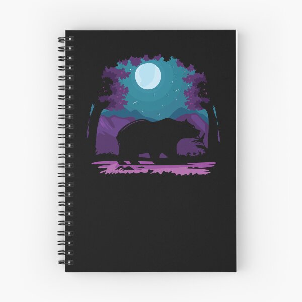 Item preview, Bear Full Moon Starry Night Forest Walking designed and sold by BakaOutfit.