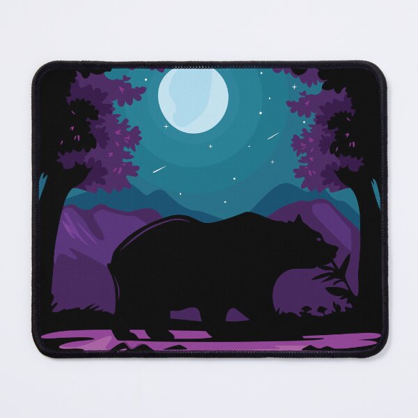 Item preview, Bear Full Moon Starry Night Forest Walking designed and sold by BakaOutfit.