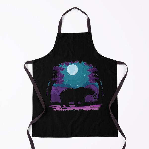 Item preview, Bear Full Moon Starry Night Forest Walking designed and sold by BakaOutfit.