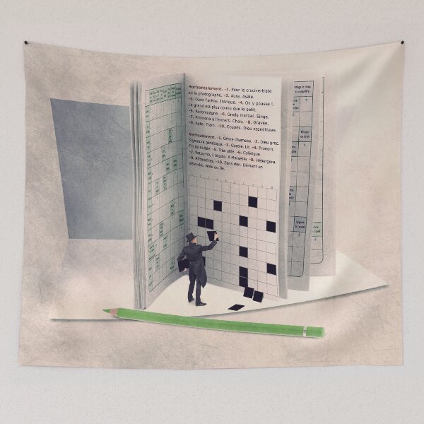 Item preview, crossword illustration designed and sold by yannpendaries.