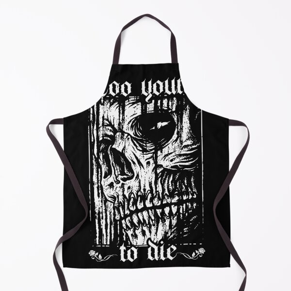 Item preview, Too Young To Die - Funny Skull Lover Black And White Art designed and sold by MakeGoodChoices.