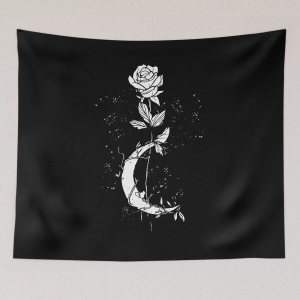 Item preview, Moon Rose - Vintage Occult Witchcraft The Gothic Witch designed and sold by MakeGoodChoices.