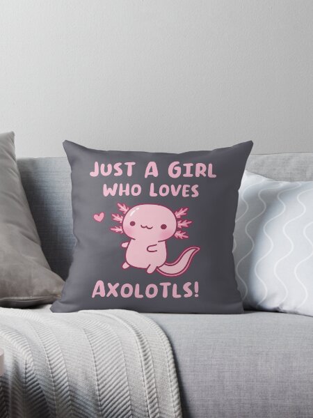 Vista previa del artículo con la obra «Linda, solo una chica que ama a los ajolotes», diseñado y vendido por rustydoodle.
