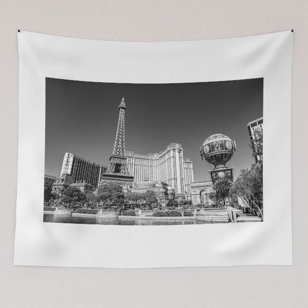 Item preview, The Eiffel Tower Las Vegas Nevada Day Black and White designed and sold by DaveFilm.