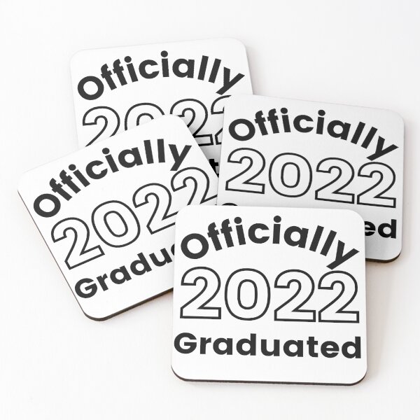 Item preview, Officially Graduated 2022. Typography Black Graduation 2022 Design. designed and sold by That Cheeky Tee.