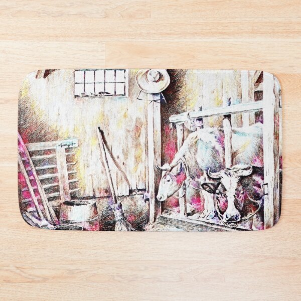 Item preview, Two Cows By Jean Bernard Colorfully Edited designed and sold by TeachUrb.