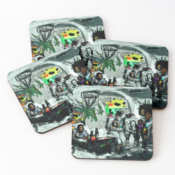 Item preview, Cosmic Astronauts meet up at Arcade on the Moon | Concept Art Painting designed and sold by Stoneralia.
